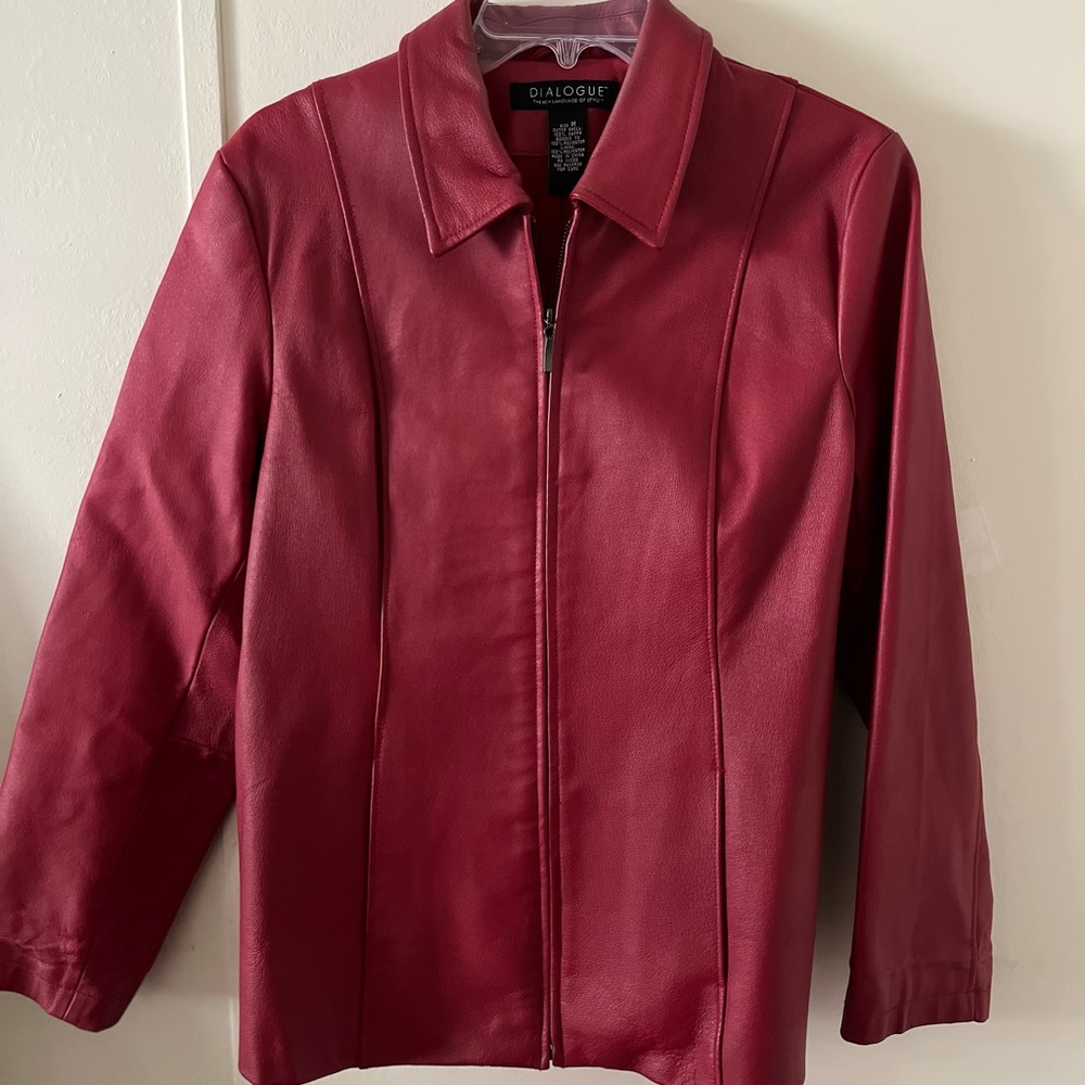 DIALOGUE LEATHER JACKET  NWOT